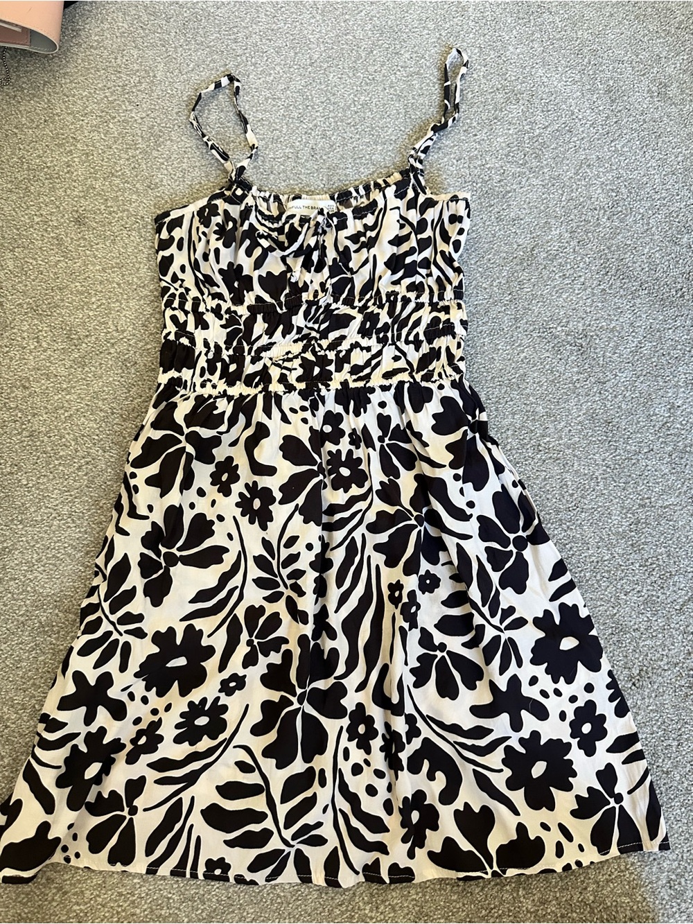 Faithfull The Brand Amika Brown & Cream Printed Dress